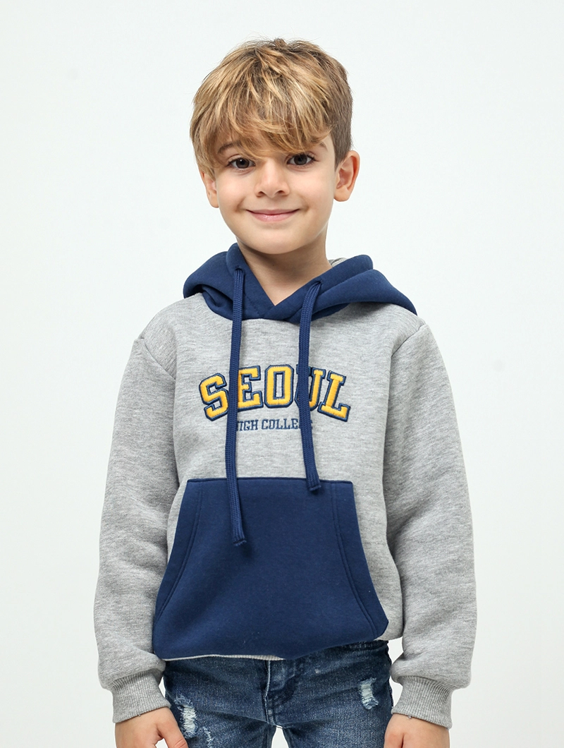 Sweat à capuche imprimé garçon